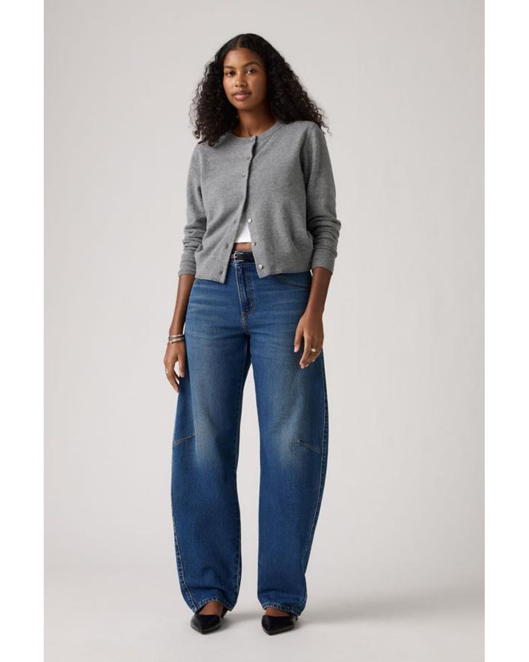 Levi's Blue Baggy Dad Barrel Jeans