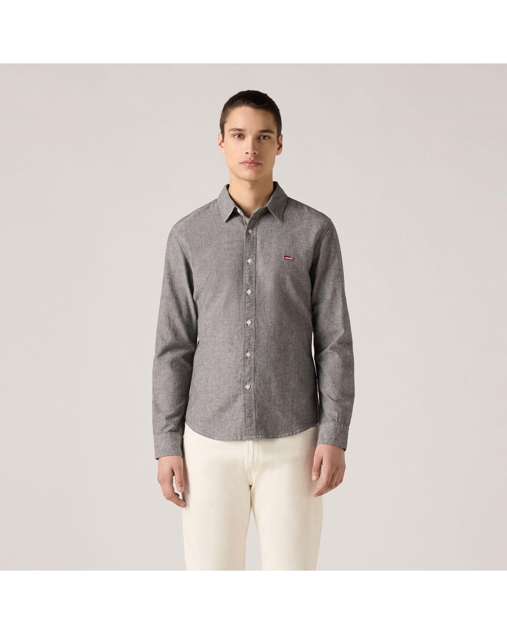 Levi's Black Battery Housemark Slim Fit Shirt for men