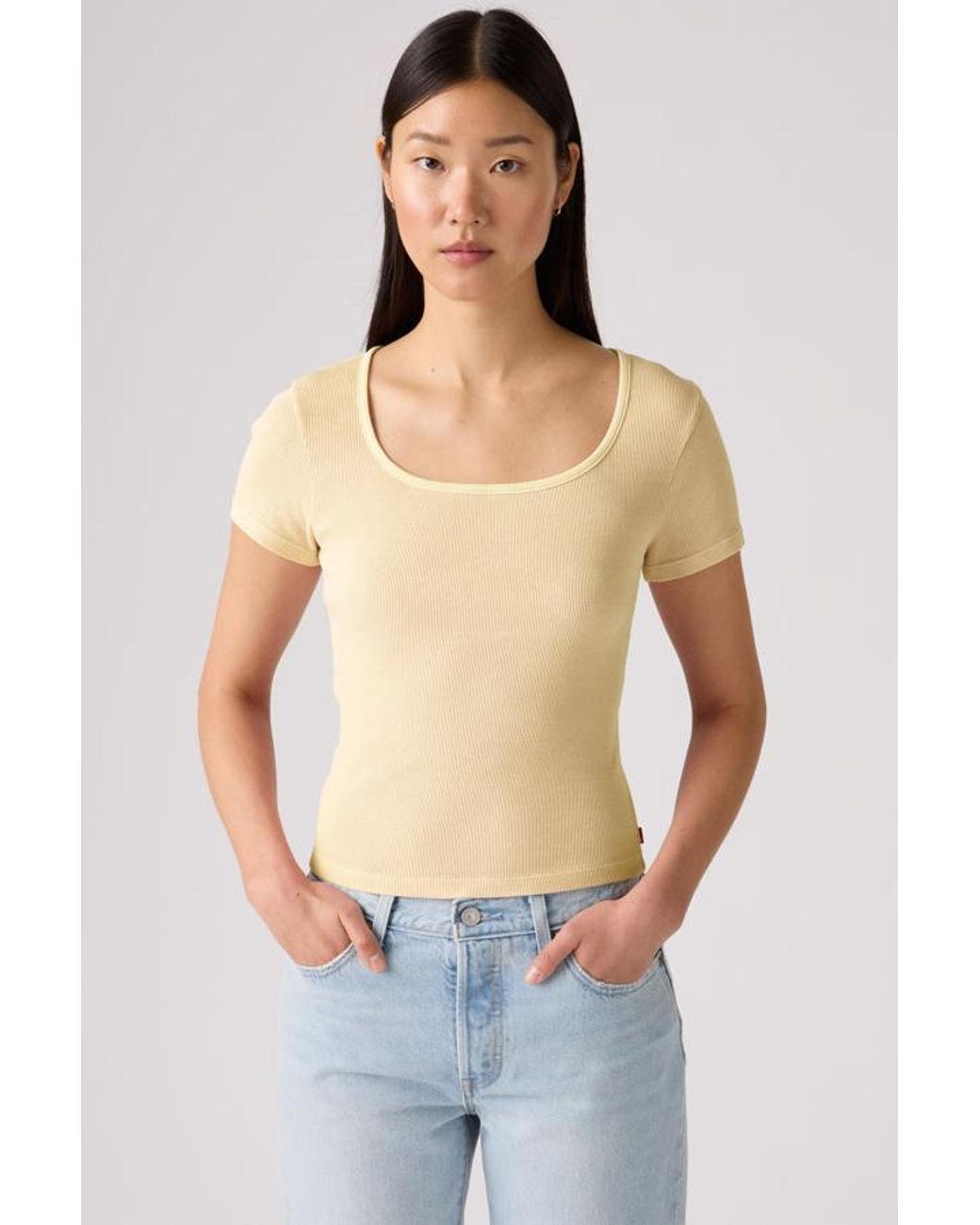 Levi's Blue Essential Square Neck Tee