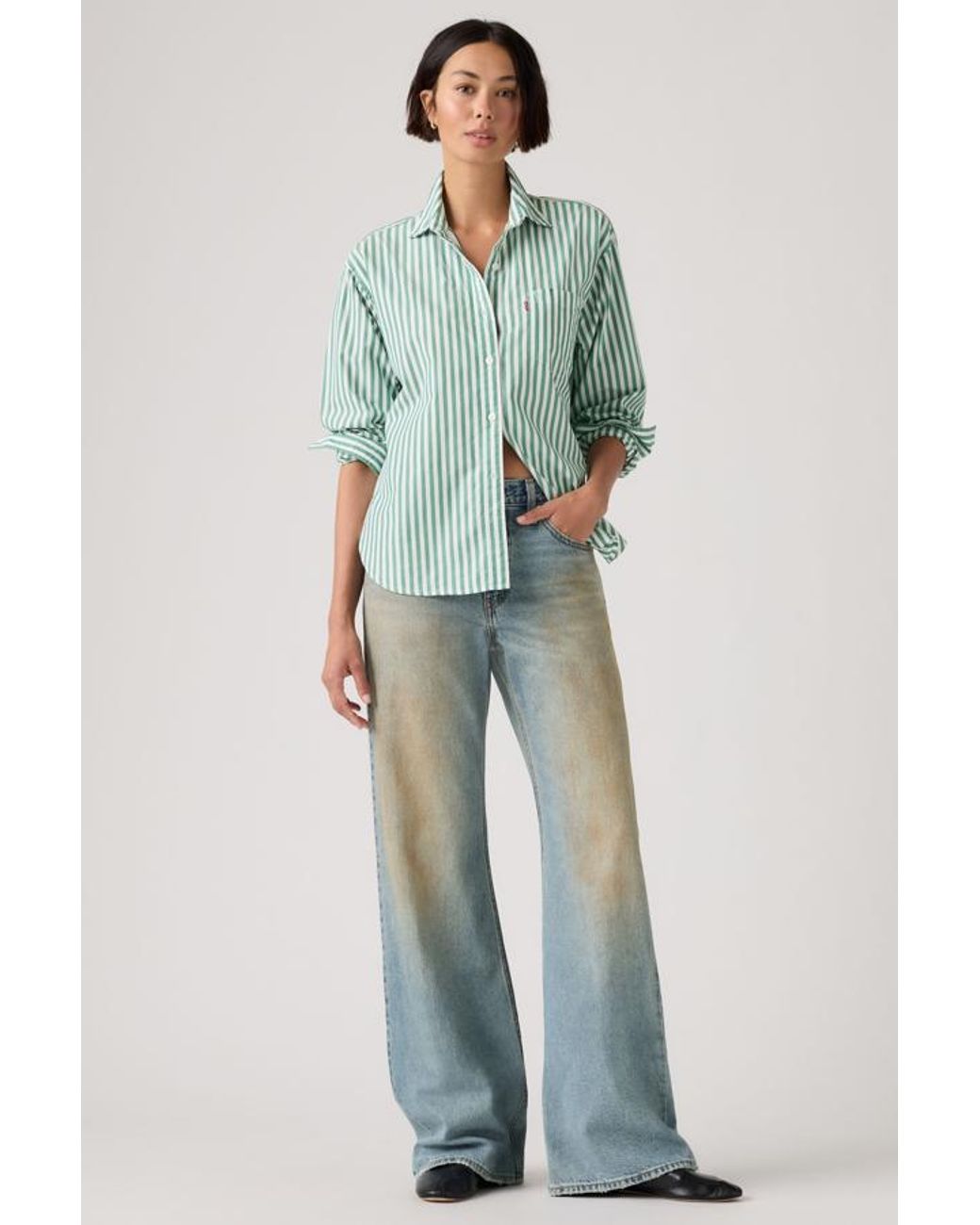 Levi's Green Loose Boot Jeans