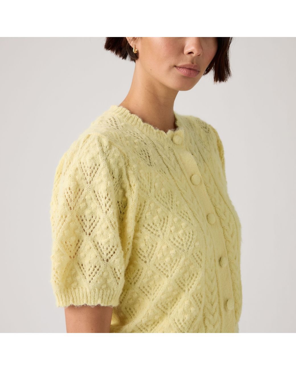 Levi's Multicolor Pauline Pointelle Short Sleeve Cardigan