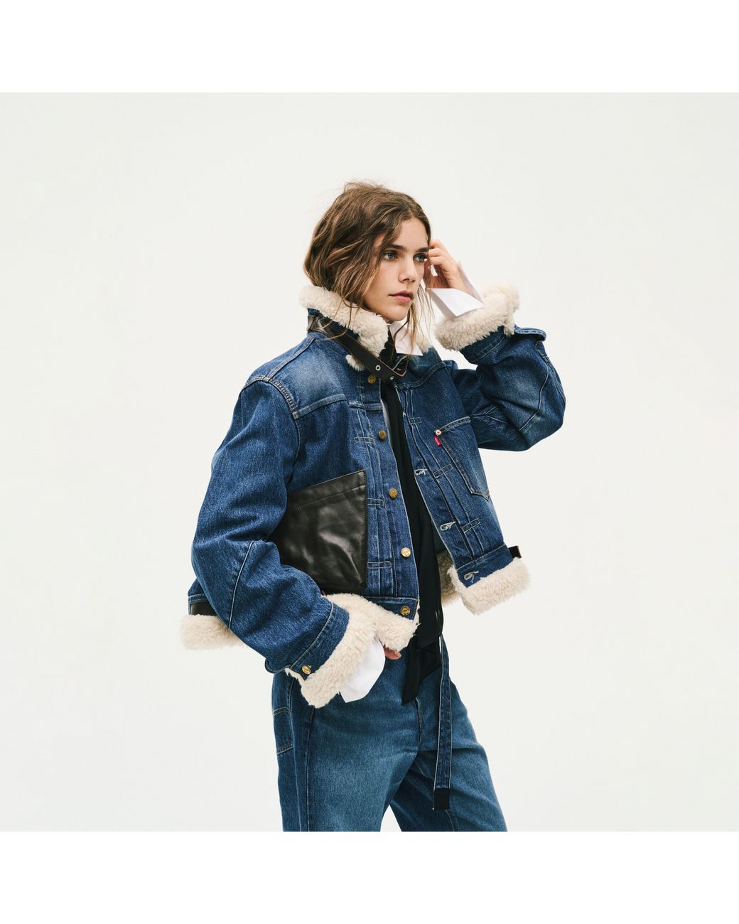 Levi's Blue X Sacai Sherpa Jacket