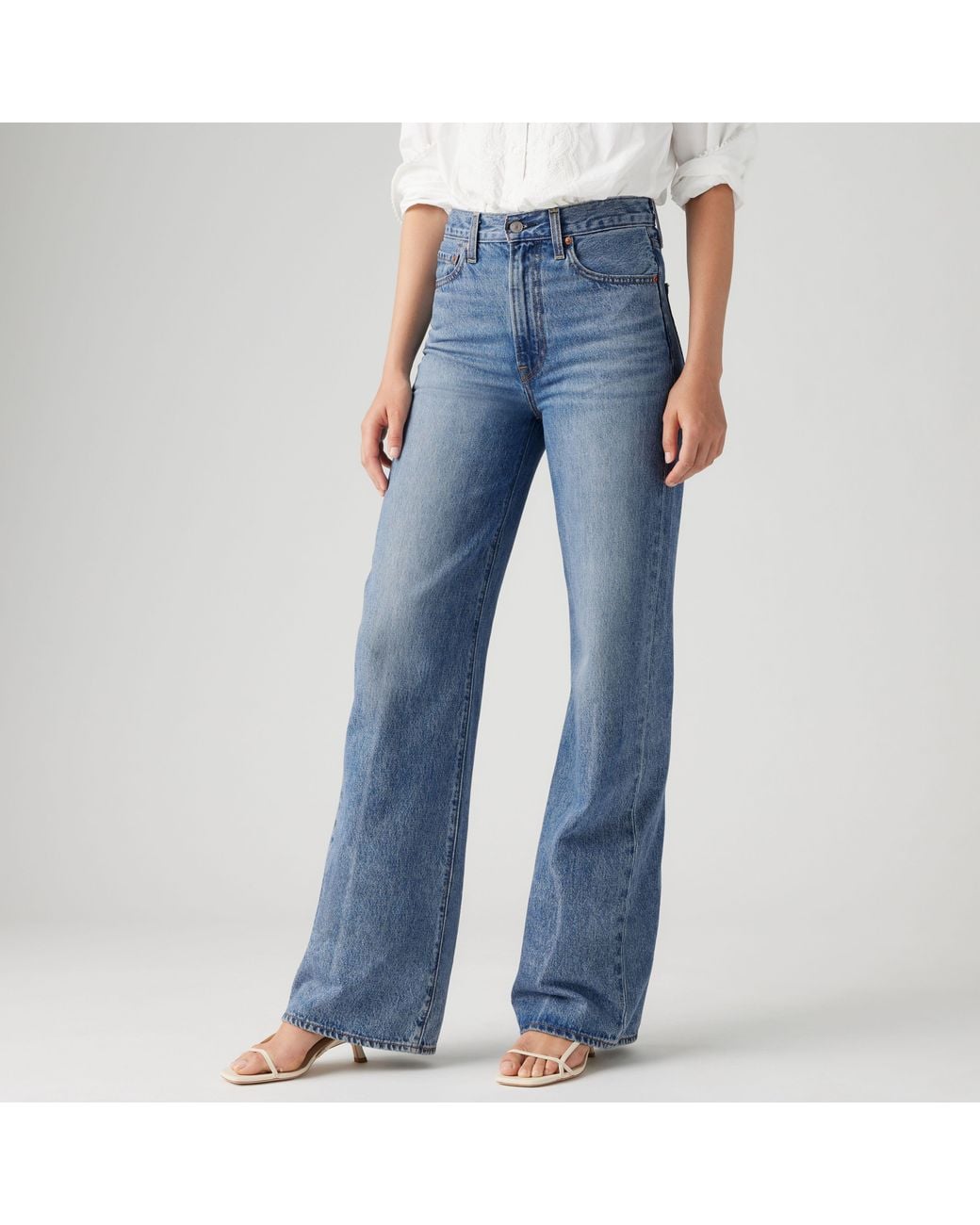 Levi's Blue Ribcage Wide Leg Jeans