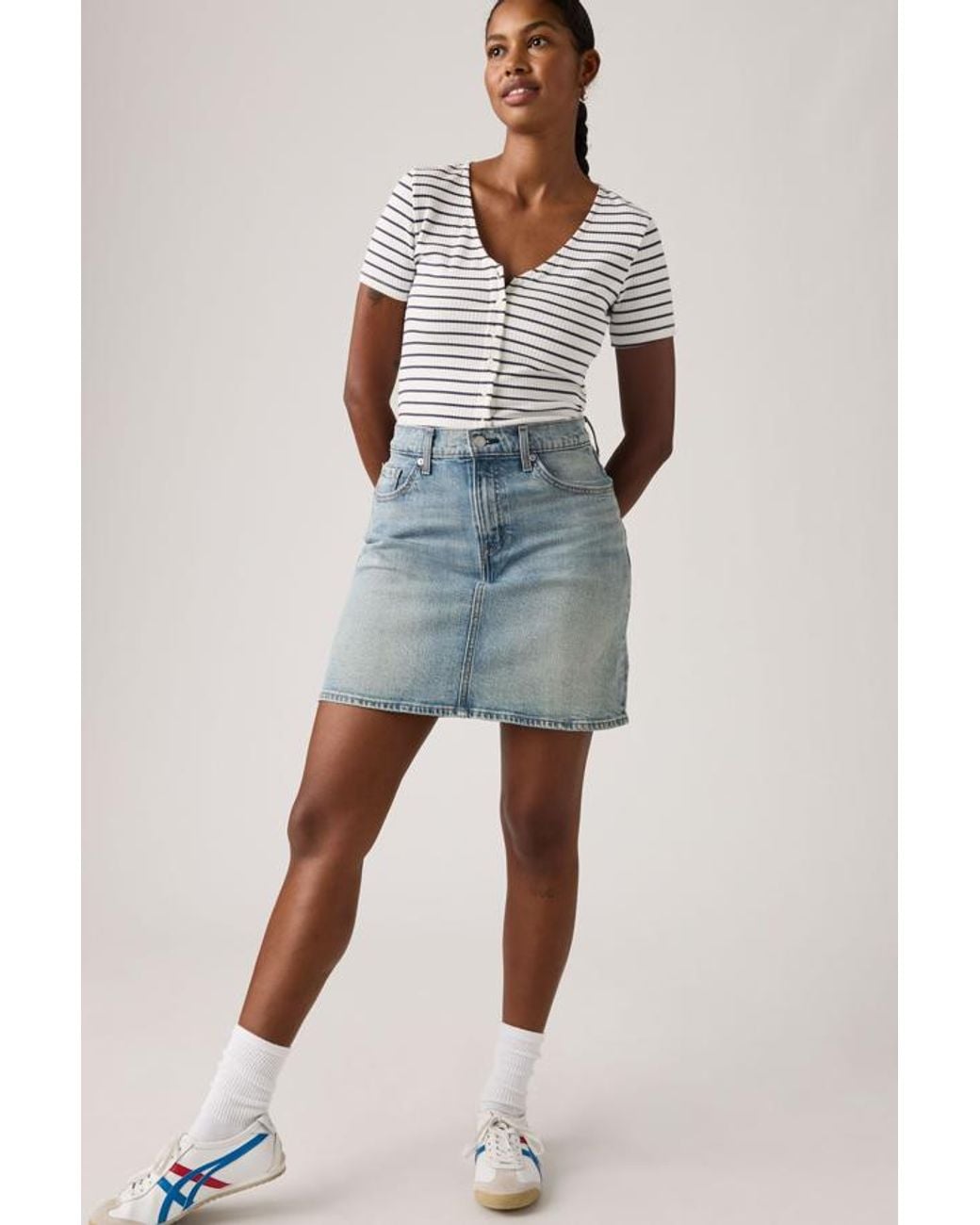 Levi's Blue Mid Thigh Skirt
