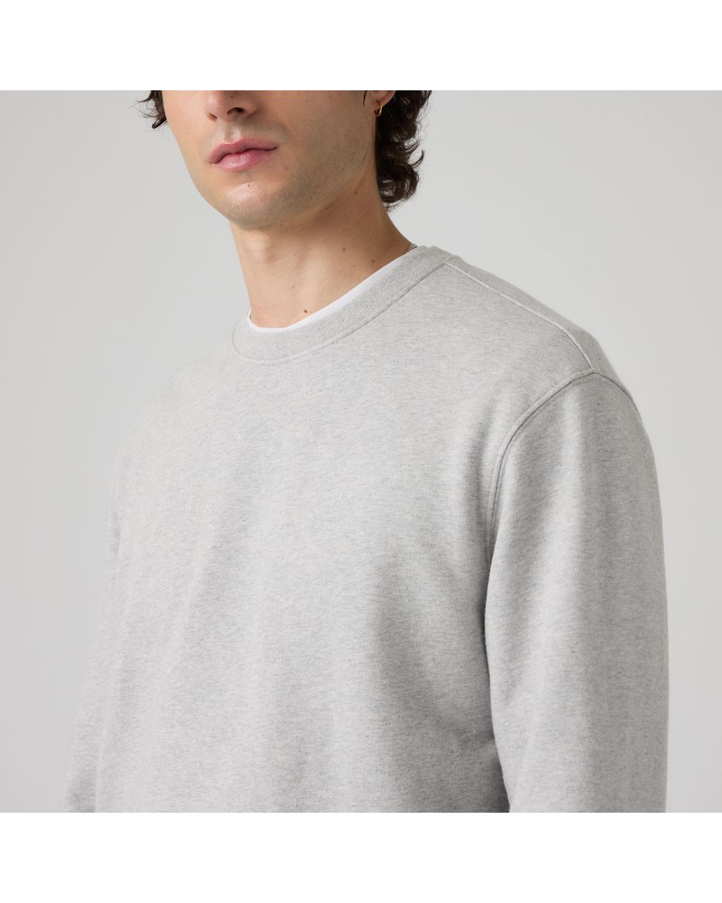 Levi's Gray Original Housemark Crewneck Sweatshirt for men