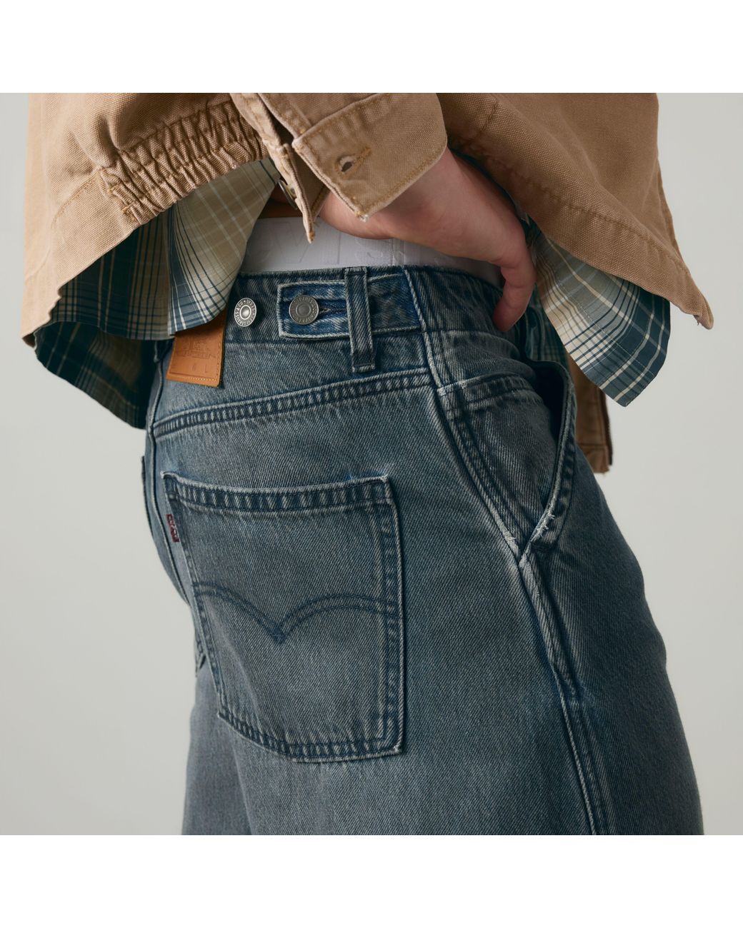 Levi's Blue Baggy Barrel Jeans for men