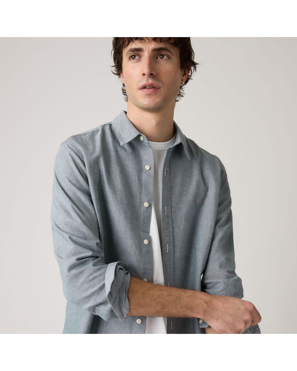 Levi's Gray Battery Housemark Standard Shirt for men