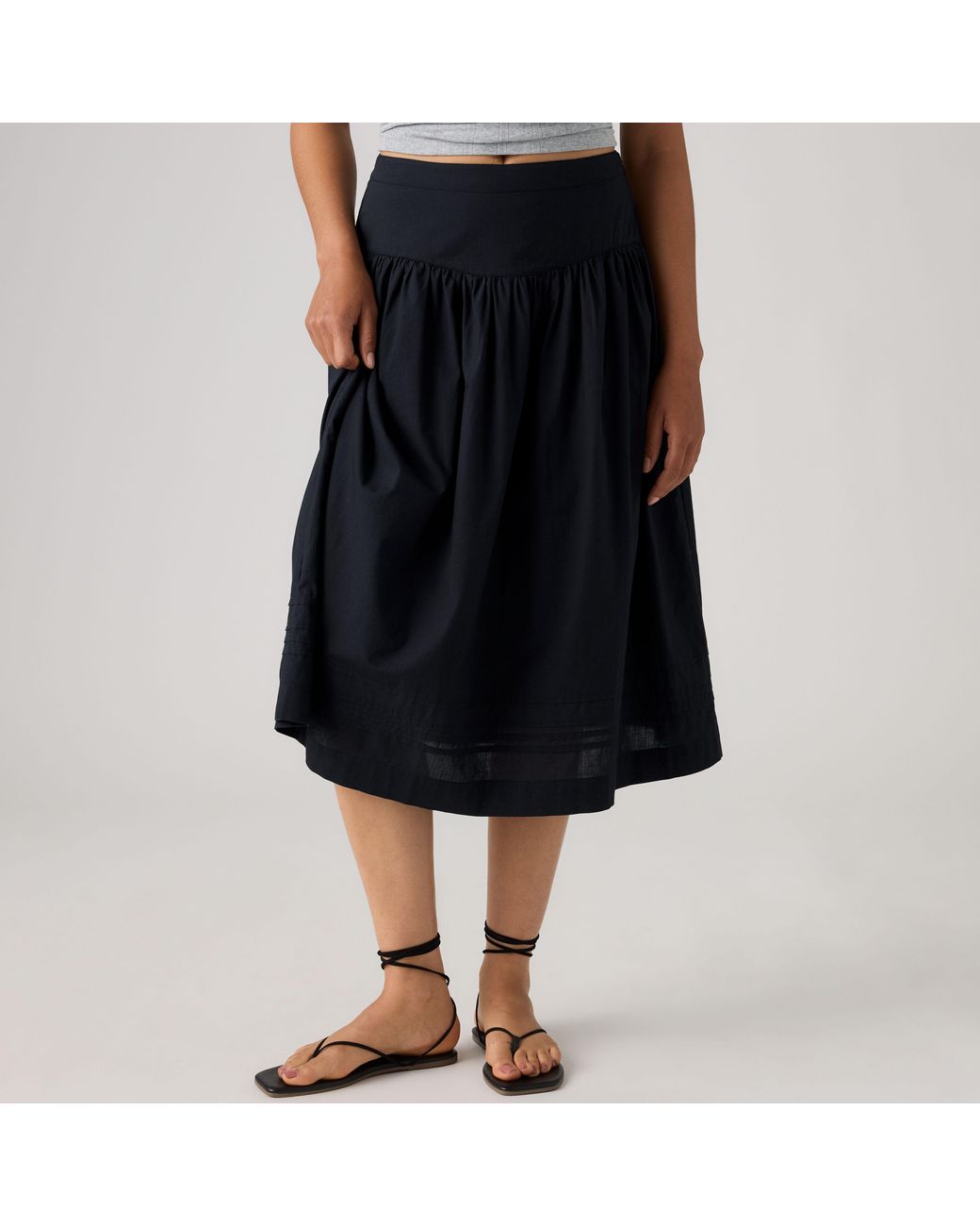 Levi's White Brionna Midi Skirt