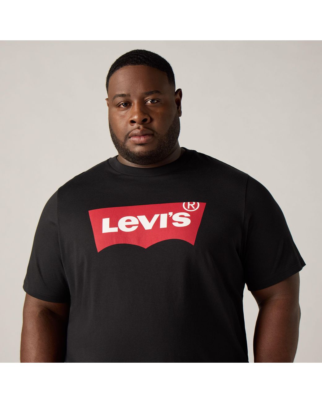 Levi's Black Graphic T Shirt (Big & Tall) for men