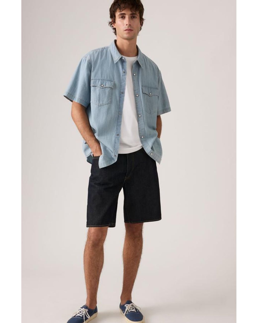 Levi's Blue 468 Loose Shorts for men