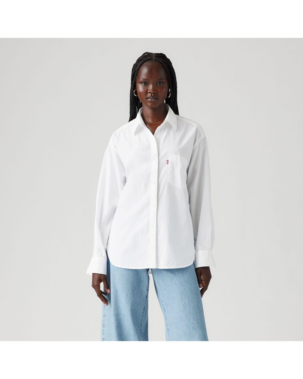Levi's White Harlie Boyfriend Shirt