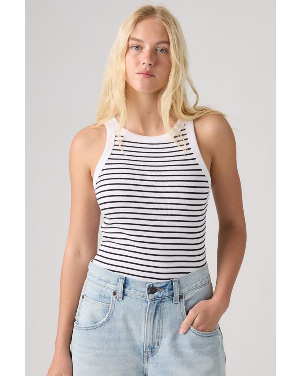 Levi's Blue Essential Racer Tank Top