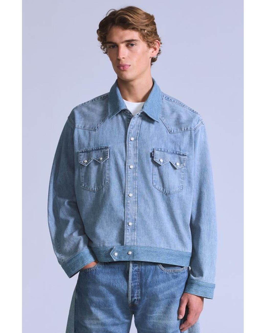 Levi's Blue Customized Sawtooth Jacket for men