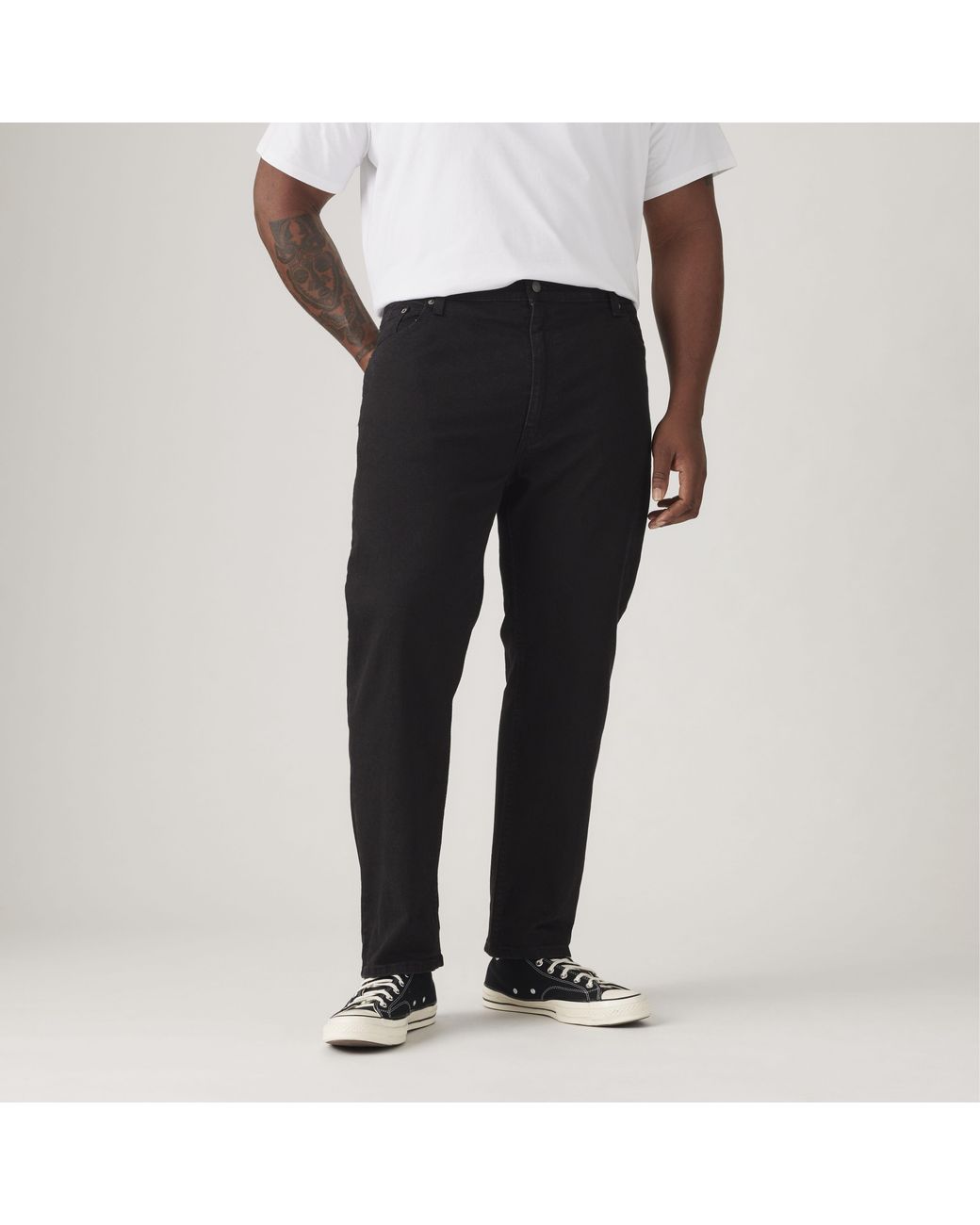 Levi's White 502 Taper Jeans (Big & Tall) for men