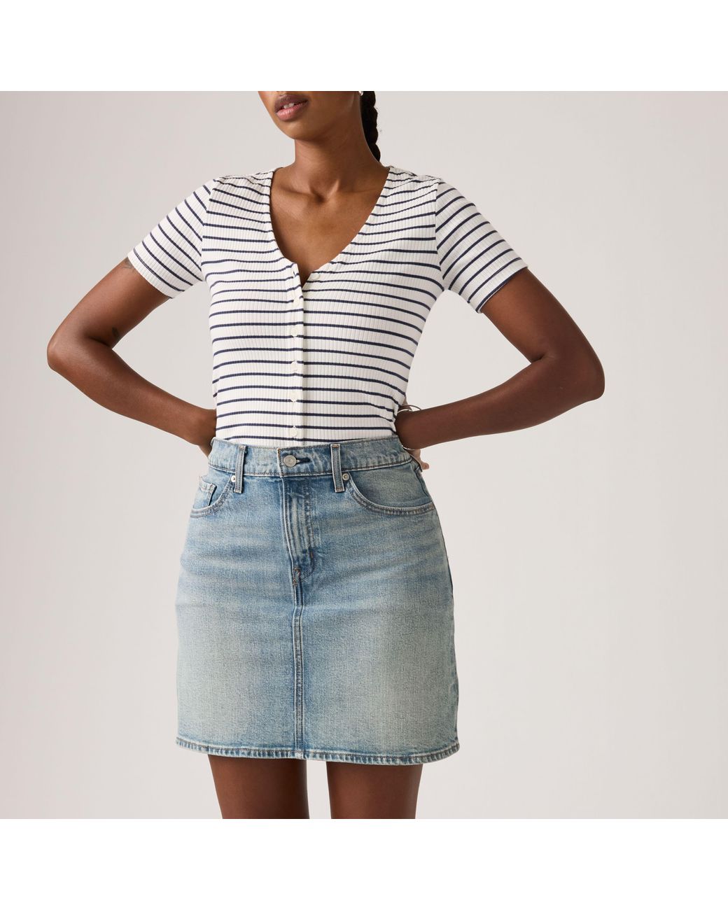 Levi's Blue Mid Thigh Skirt