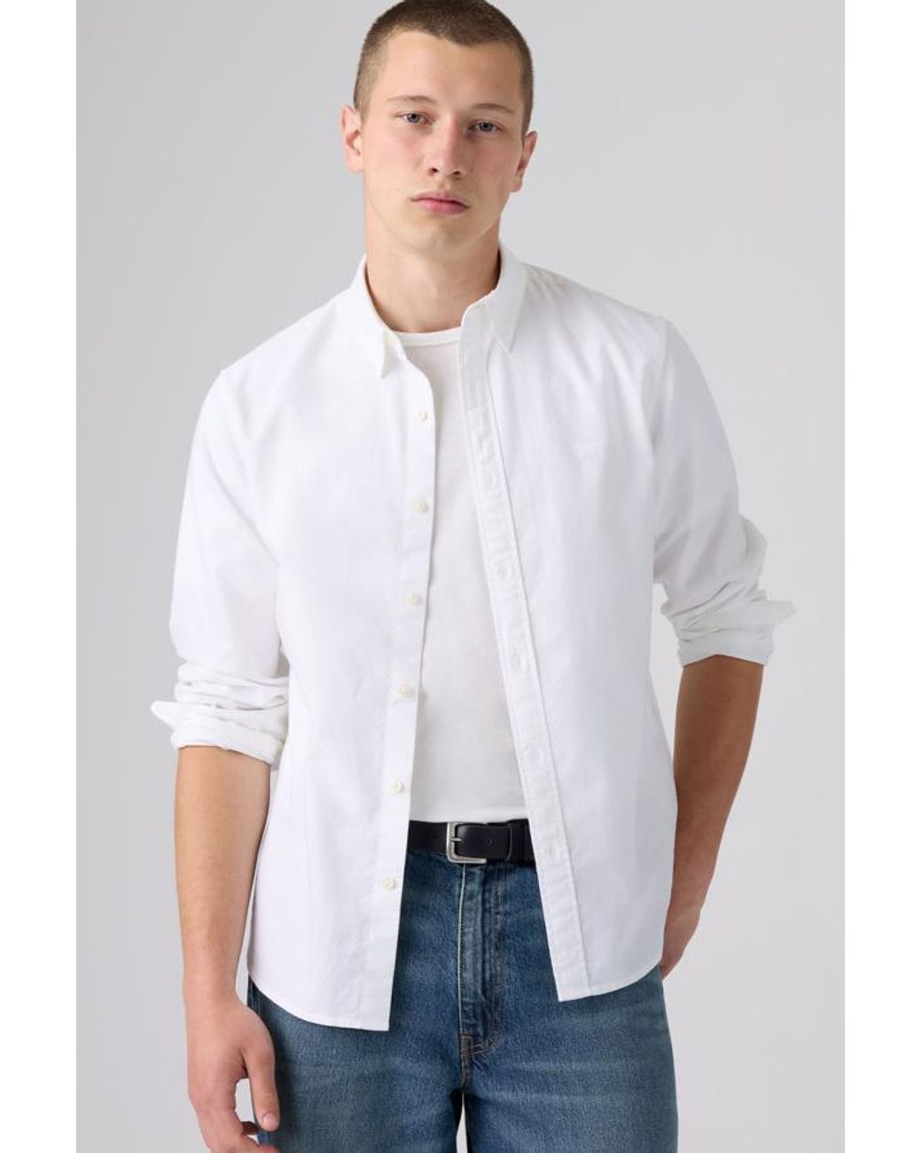 Levi's White Battery Housemark Standard Shirt for men