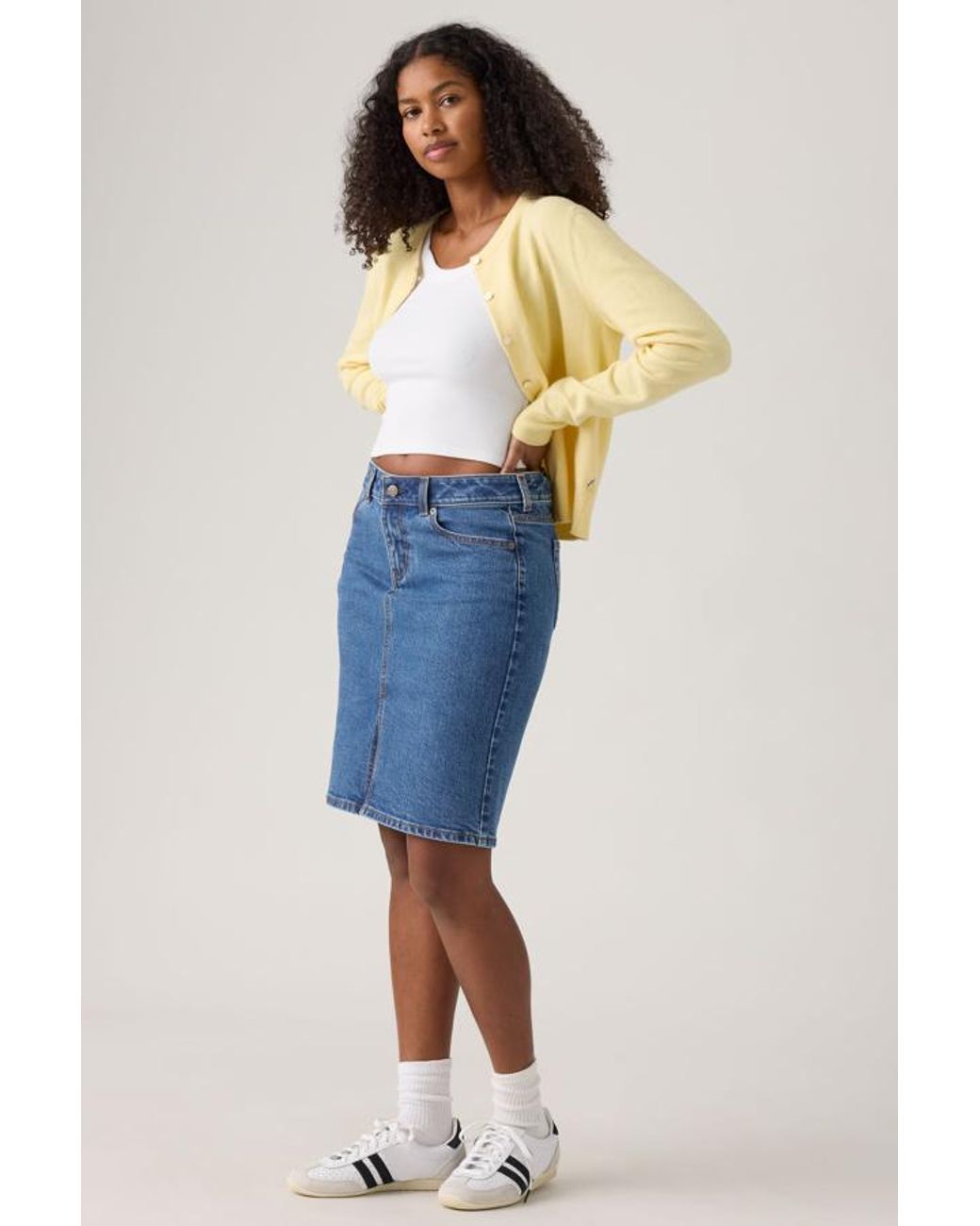 Levi's Blue Low Midi Skirt