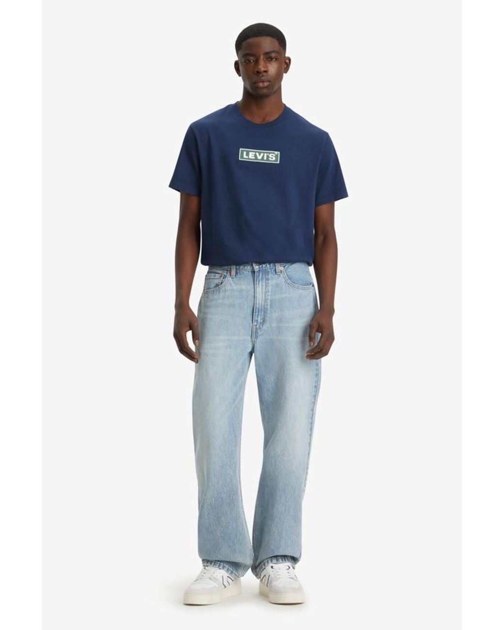 Levi's Blue 565 Loose Straight Jeans for men