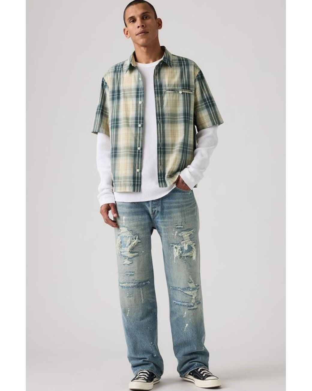 Levi's Blue 501 Loose Jeans for men