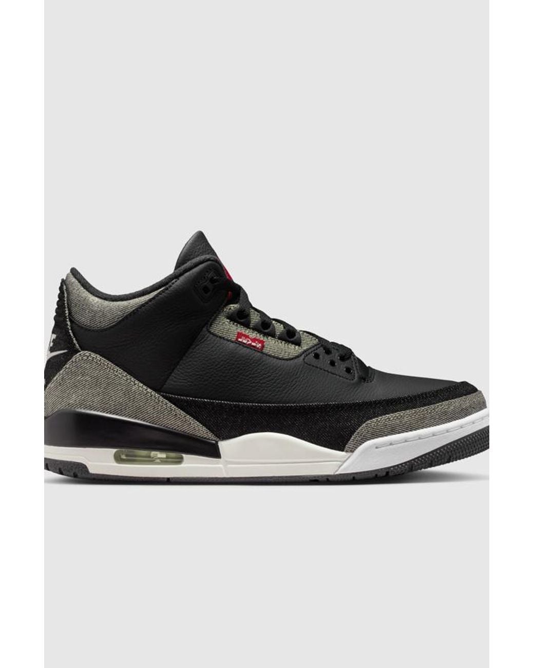 Levi's Black Air Jordan 3 X Denim Sneakers for men