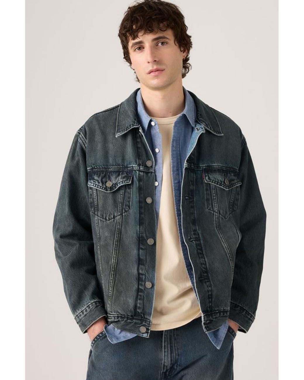 Levi's Gray Relaxed Type Iii Trucker Jacket for men