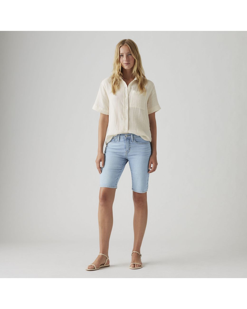 Levi's Blue Shaping Bermuda Shorts