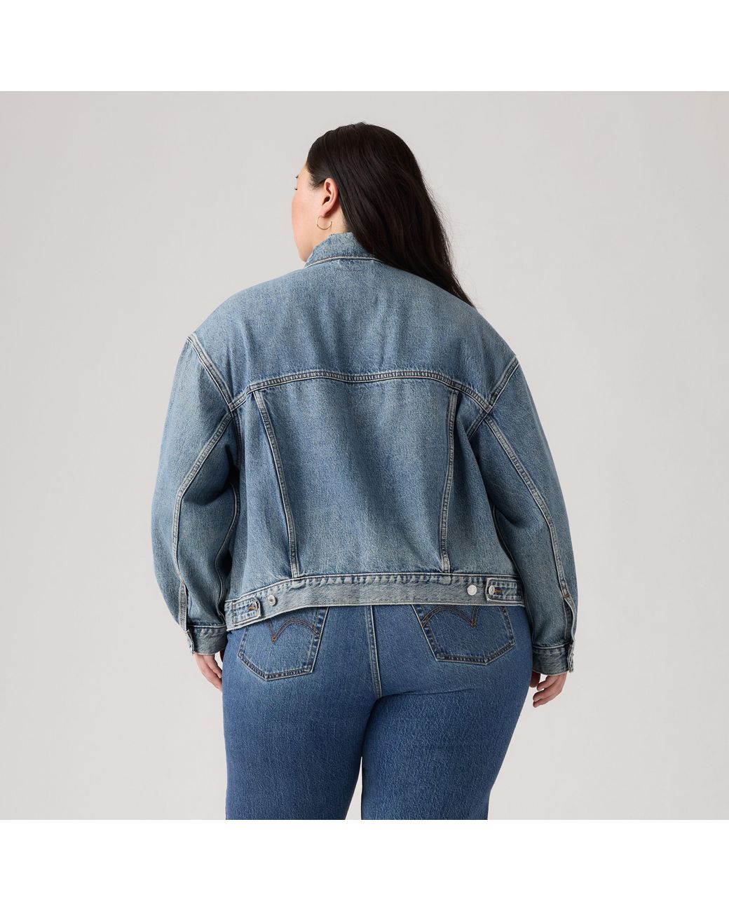 Levi's 90's Truckerjack (Plusmaat) in het Blue