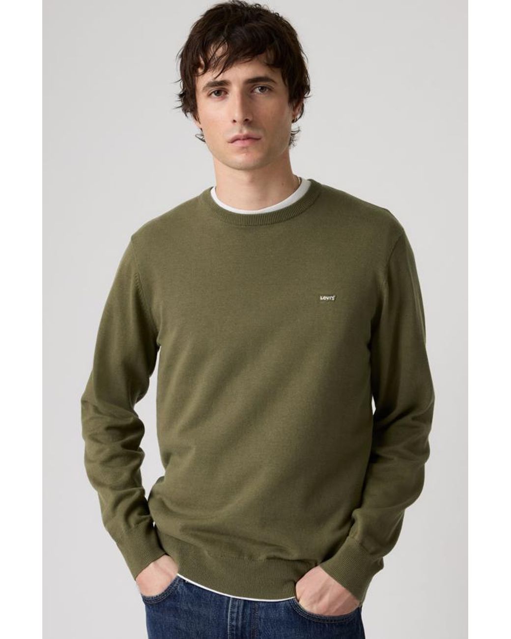 Levi's Green Lightweight Housemark Sweater for men