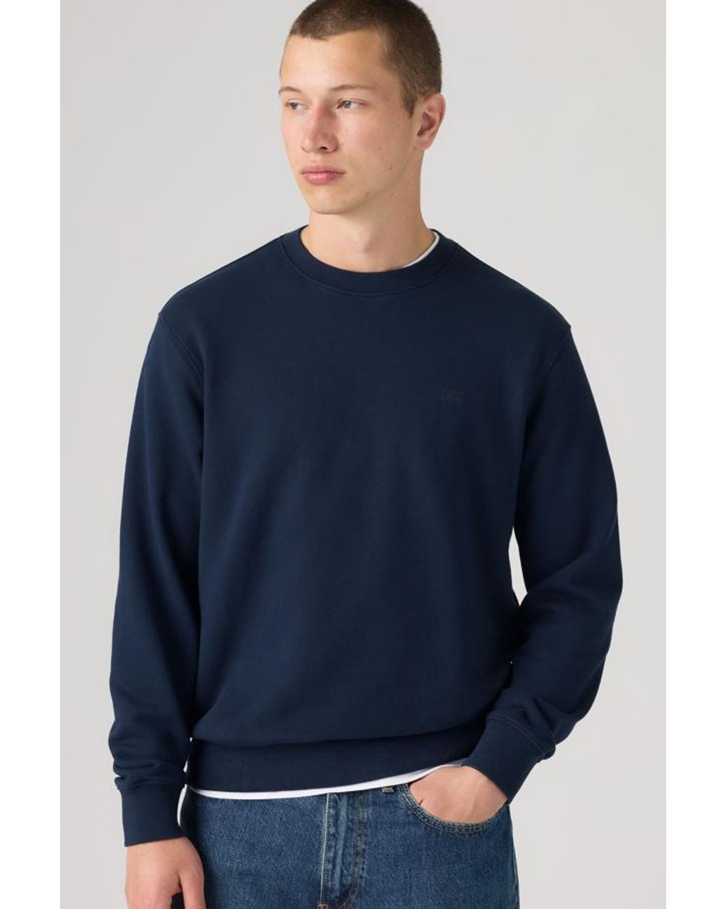Levi's Blue Original Housemark Crewneck Sweatshirt for men