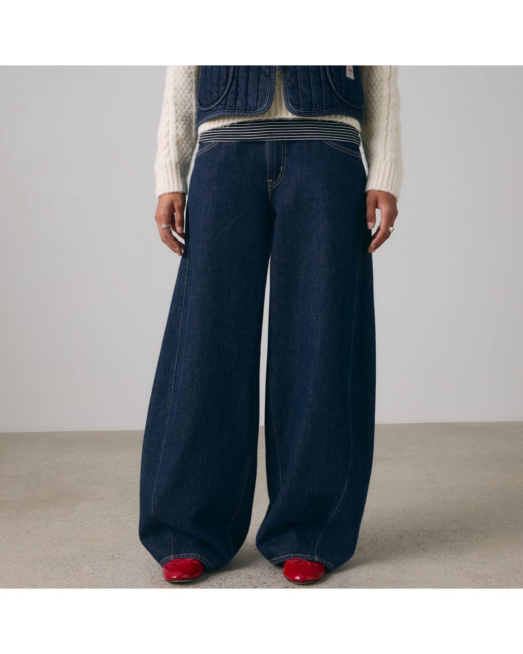 Levi's Blue Super Baggy Barrel Jeans