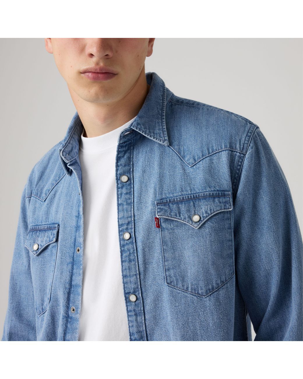 Levi's Blue Barstow Standard Fit Western Shirt for men