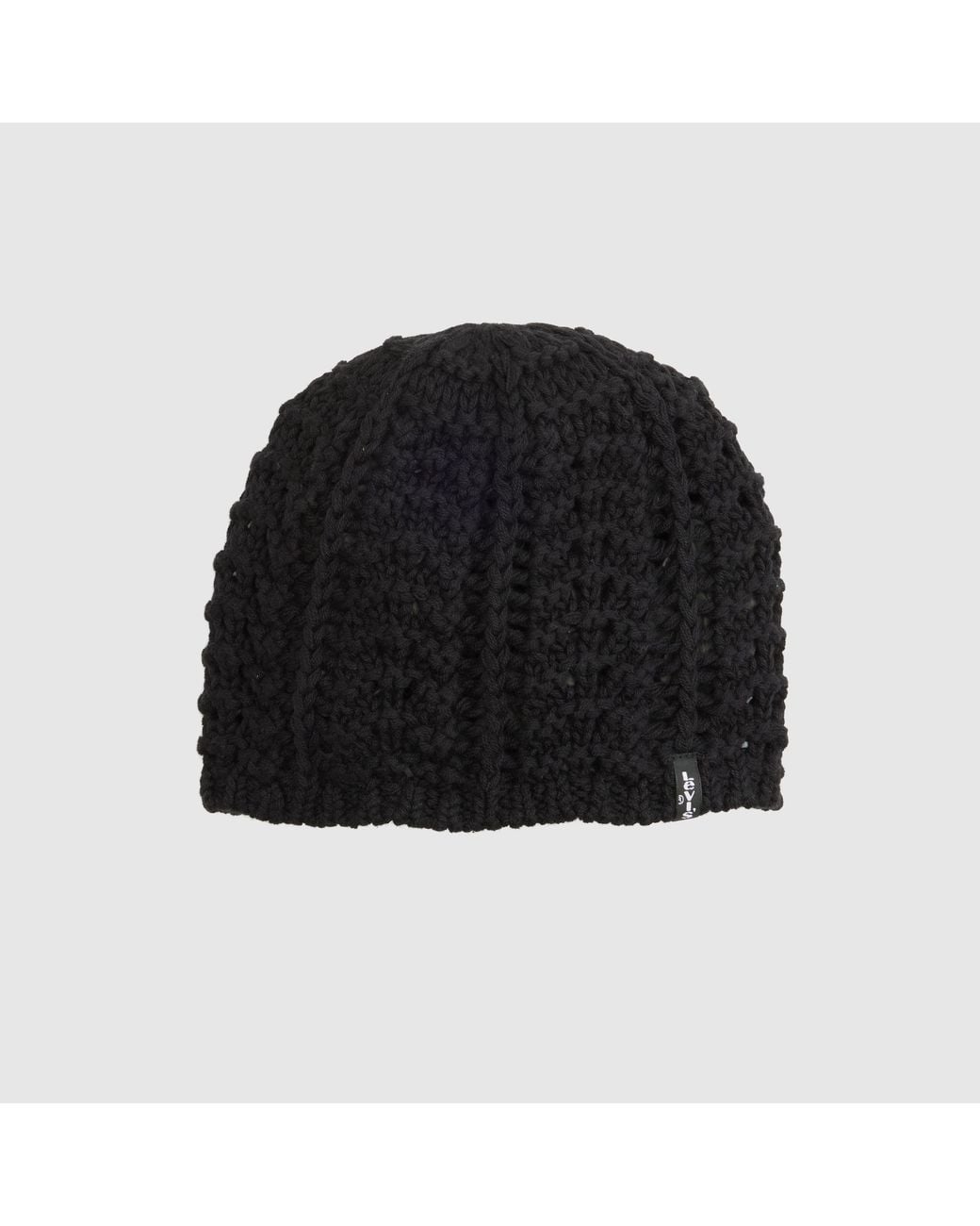 Levi's Black Chloe Crochet Beanie