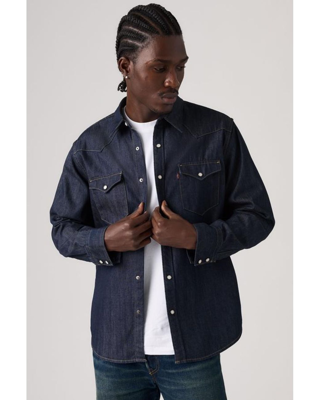 Levi's Black Barstow Western Standard Fit Shirt for men