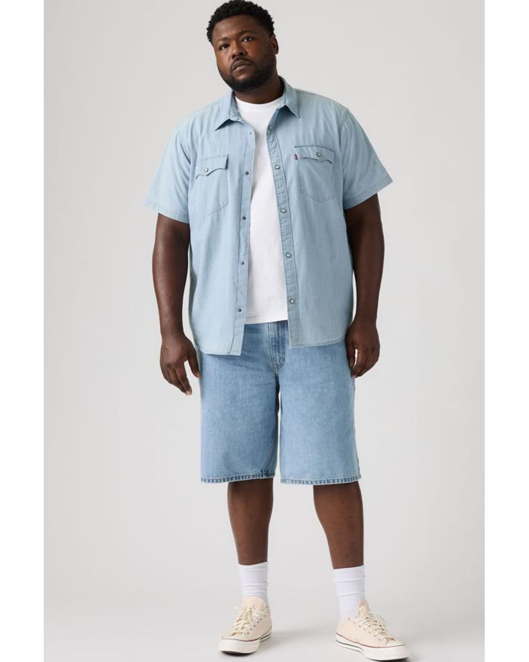 Levi's Blue 469 Loose Shorts (Big & Tall) for men
