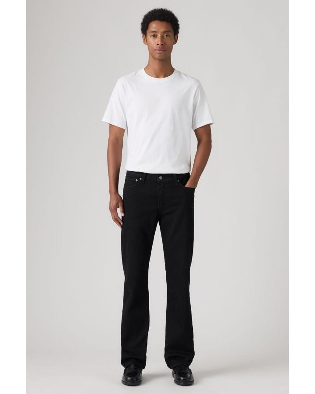 Levi's White 514 Straight Jeans for men