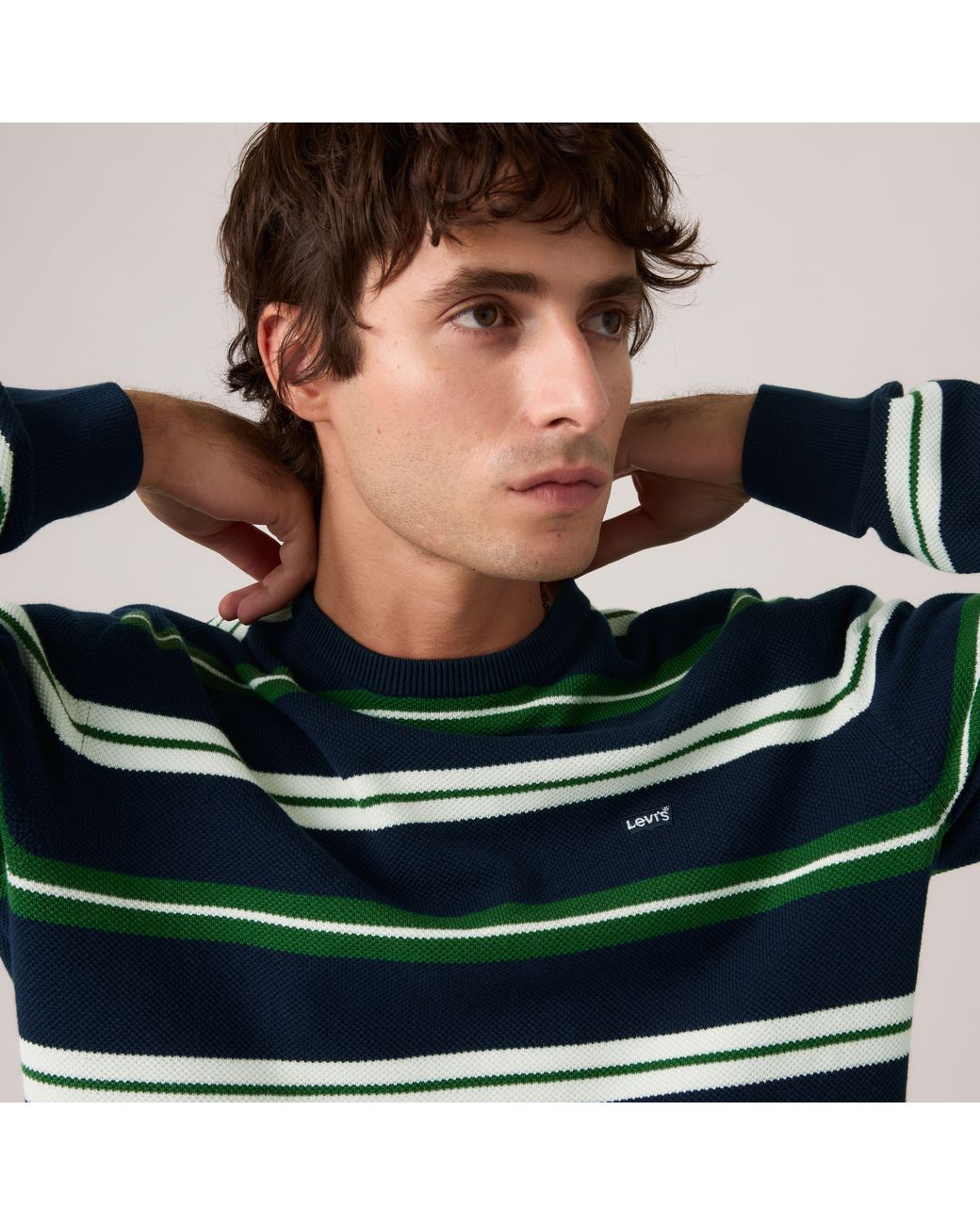 Levi's Green Lightweight Housemark Sweater for men