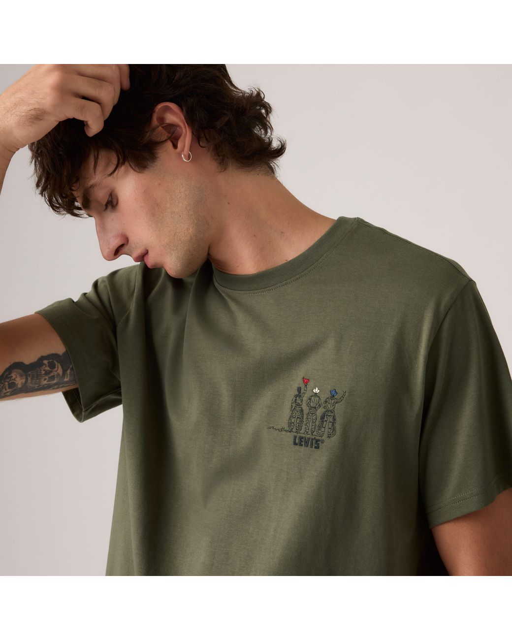Levi's Green Relaxed Fit Graphic Tee for men