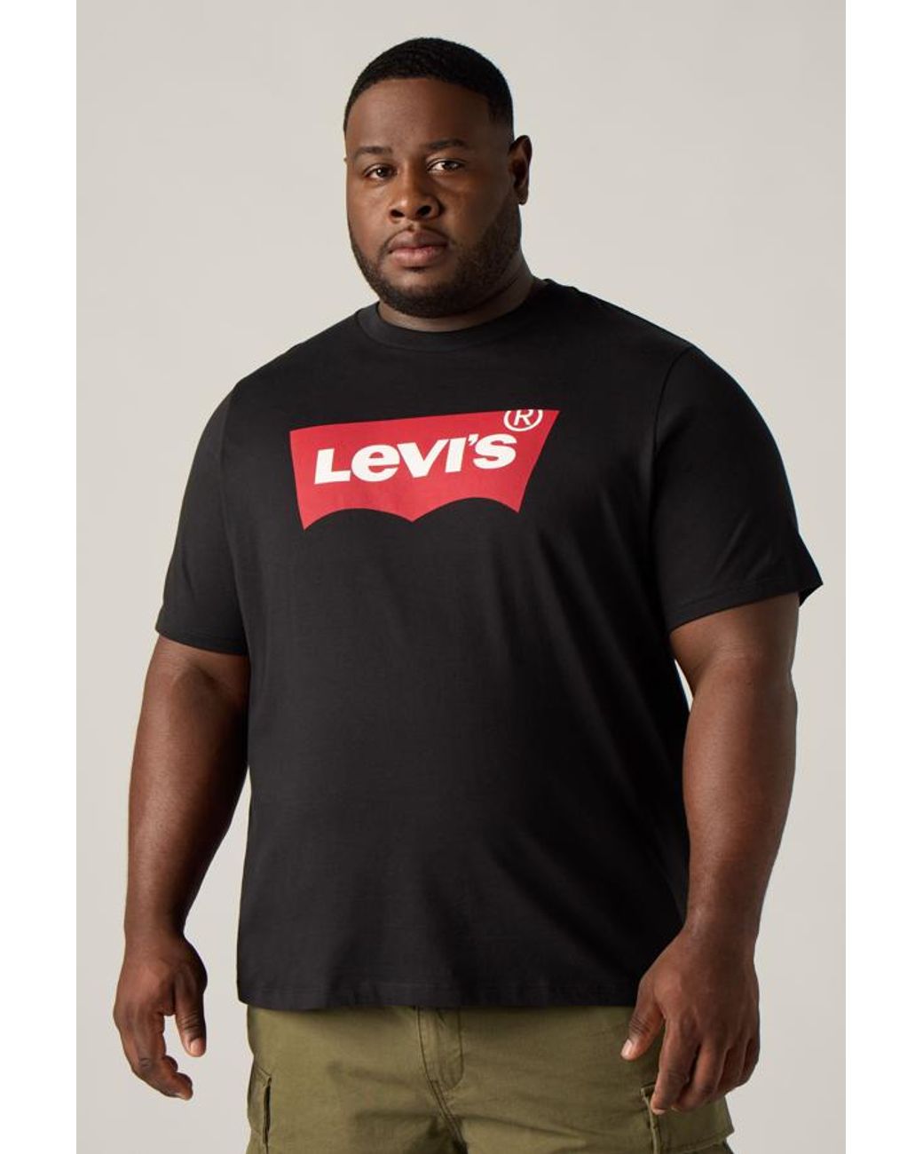 Levi's Black Graphic T Shirt (Big & Tall) for men