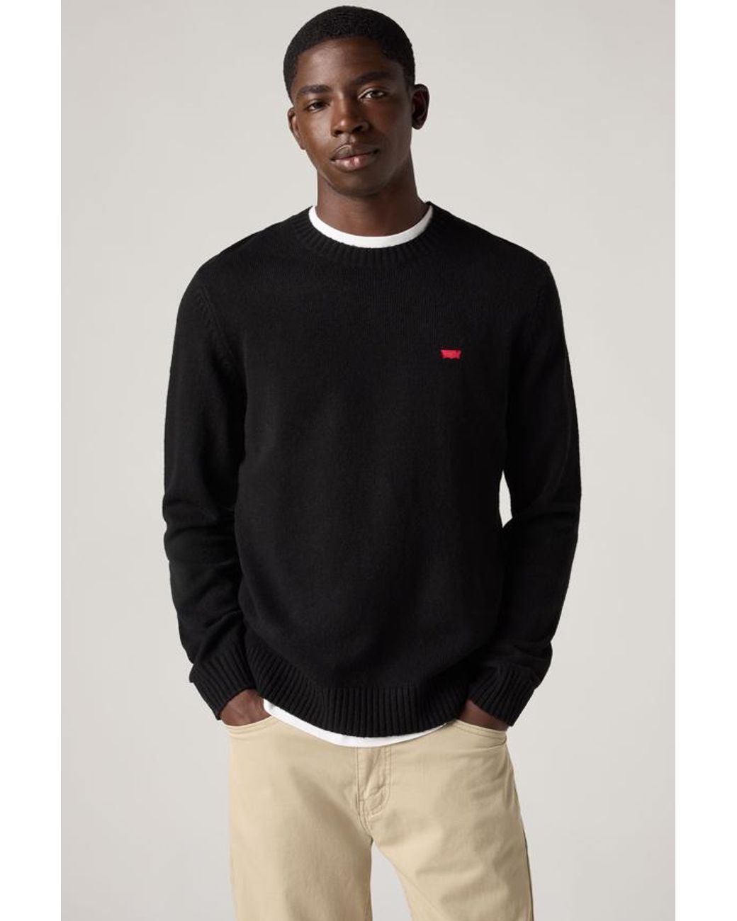 Levi's Black Original Housemark Sweater for men