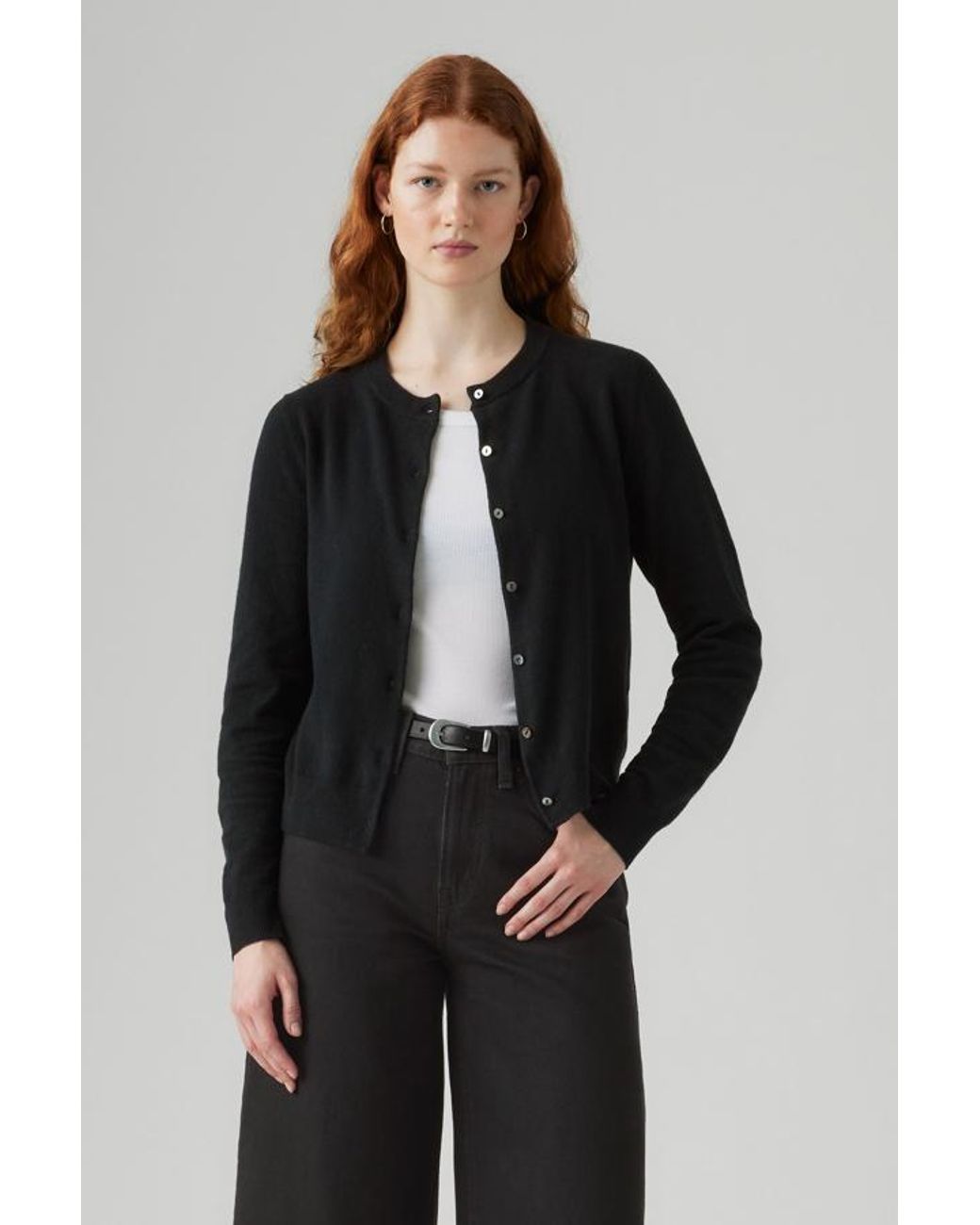 Levi's Black Supersoft Crewneck Cardigan
