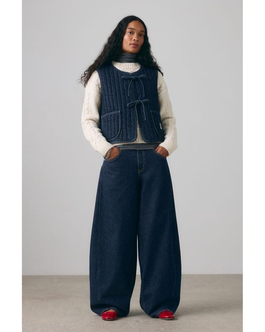 Levi's Blue Super Baggy Barrel Jeans