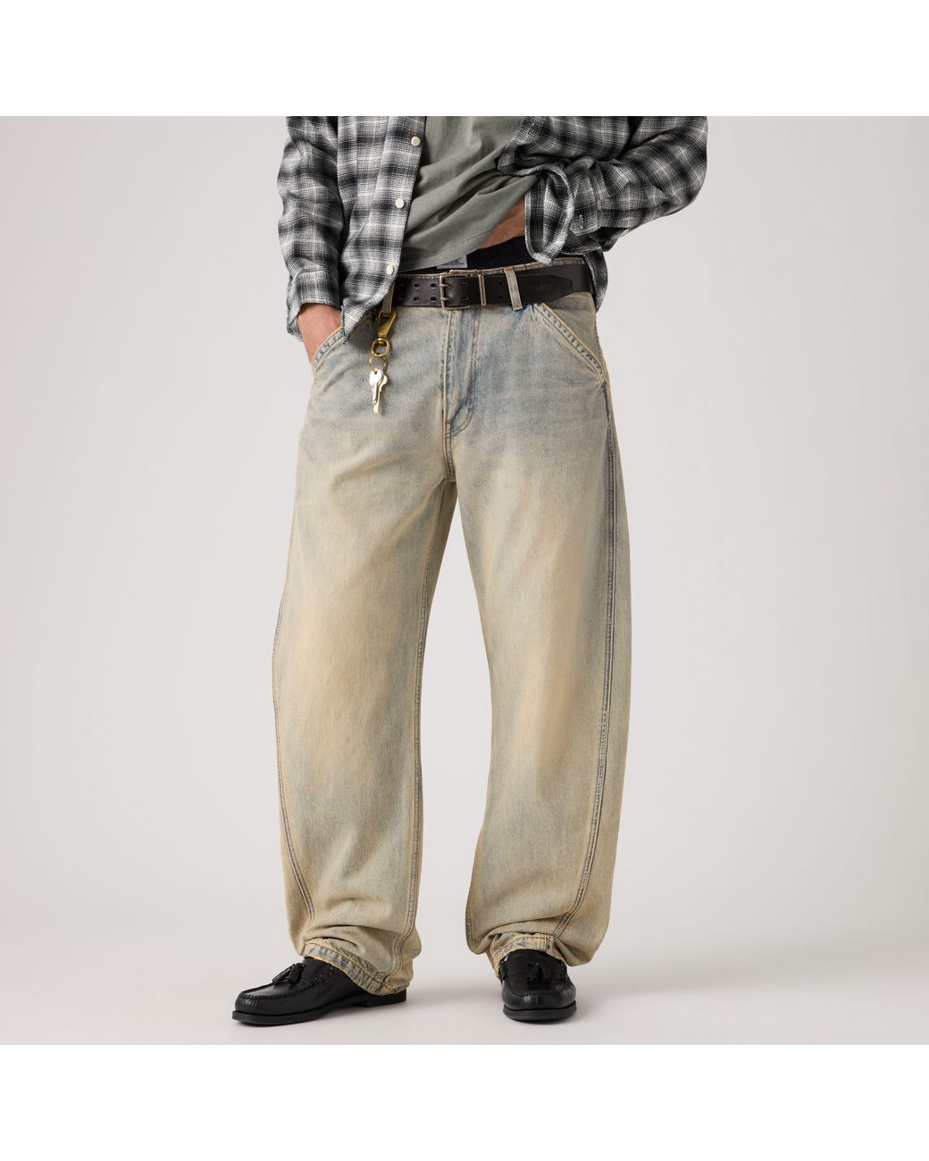 Levi's Natural Baggy Barrel Jeans for men