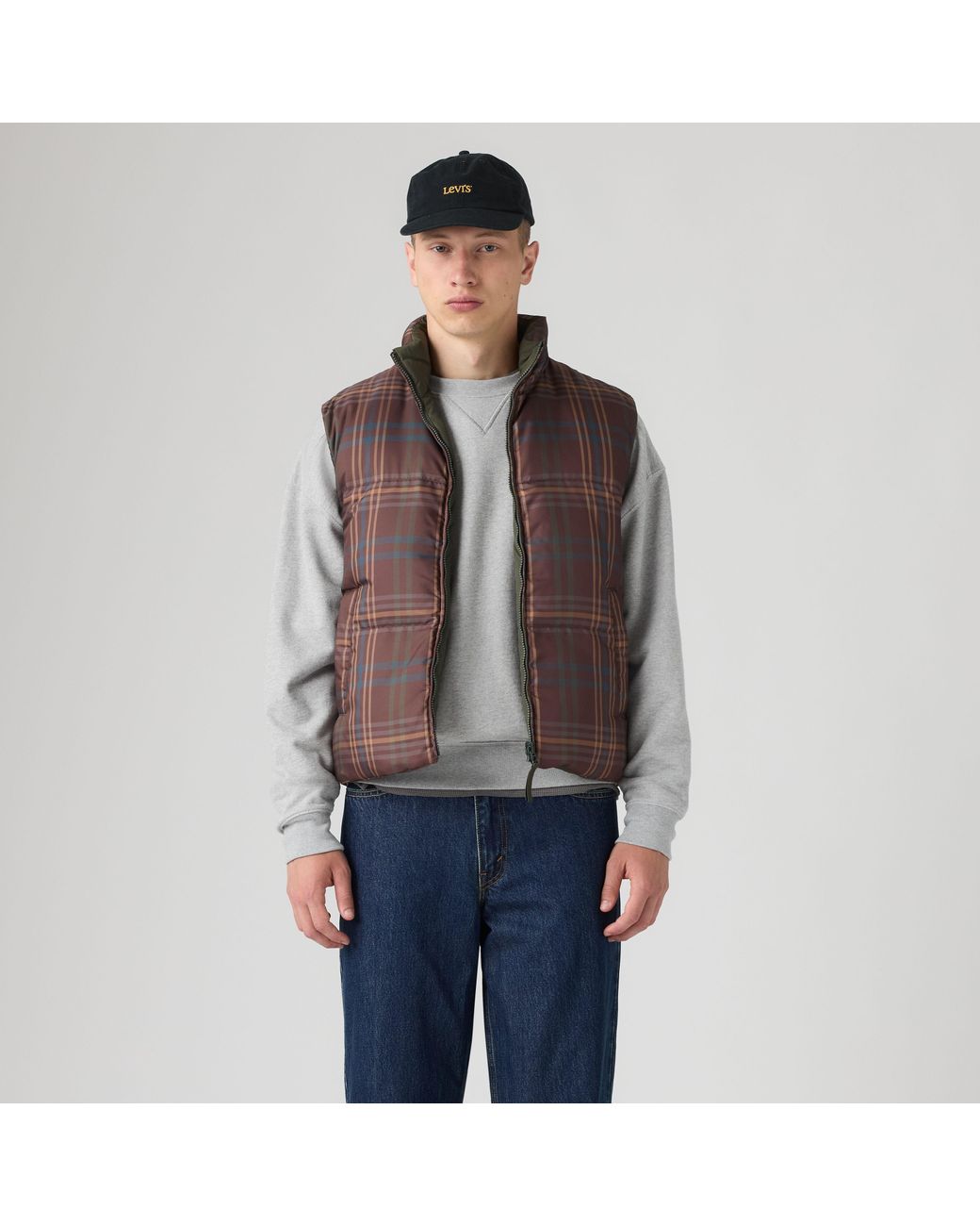 Levi's Rockwell Reversible Vest in het Brown voor heren