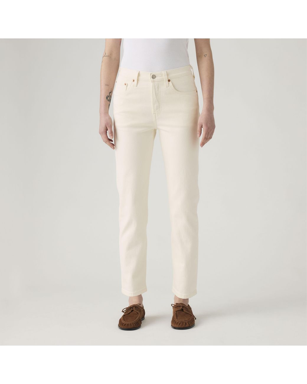 Jean Coupe Courte 501 Levi's en coloris Natural