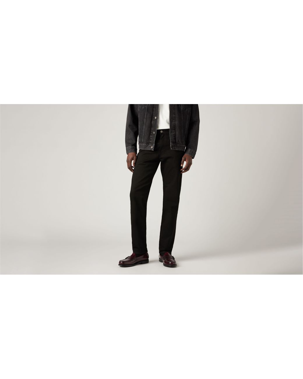 Levi's Black 502 Taper Jeans for men