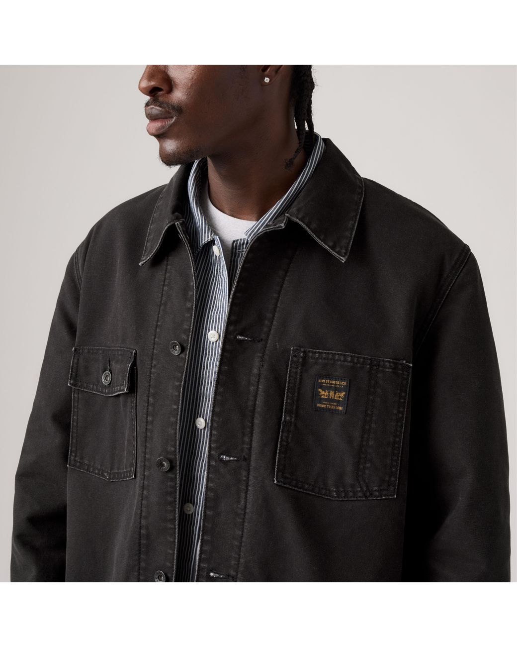 Levi's Gray Lined Berkley Chore Coat for men