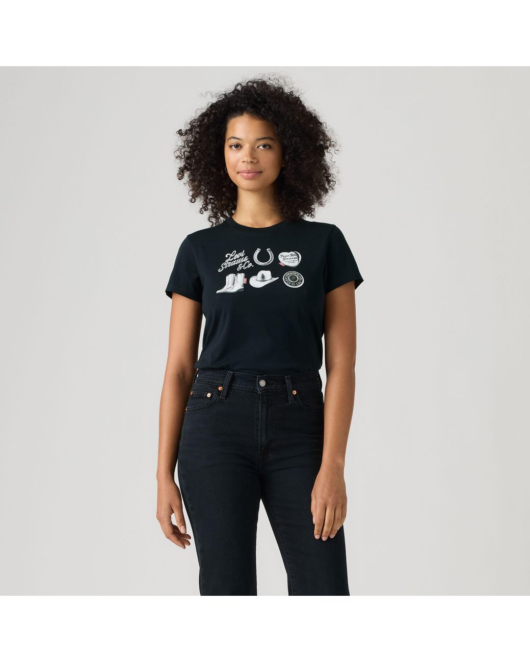 Perfect Tee Levi's de color Black