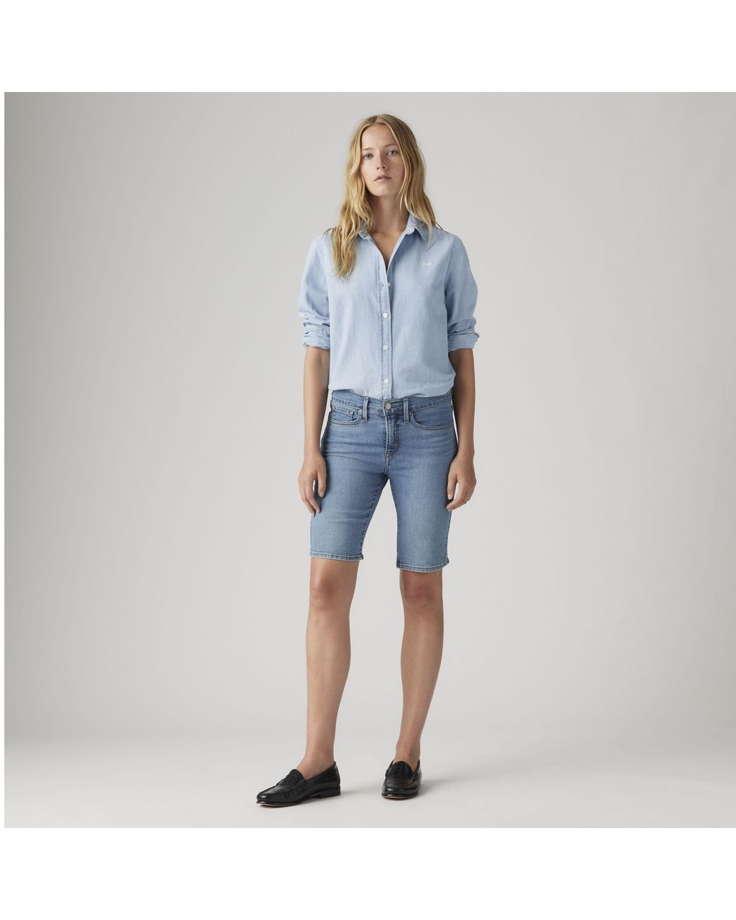 Levi's Blue Shaping Bermuda Shorts