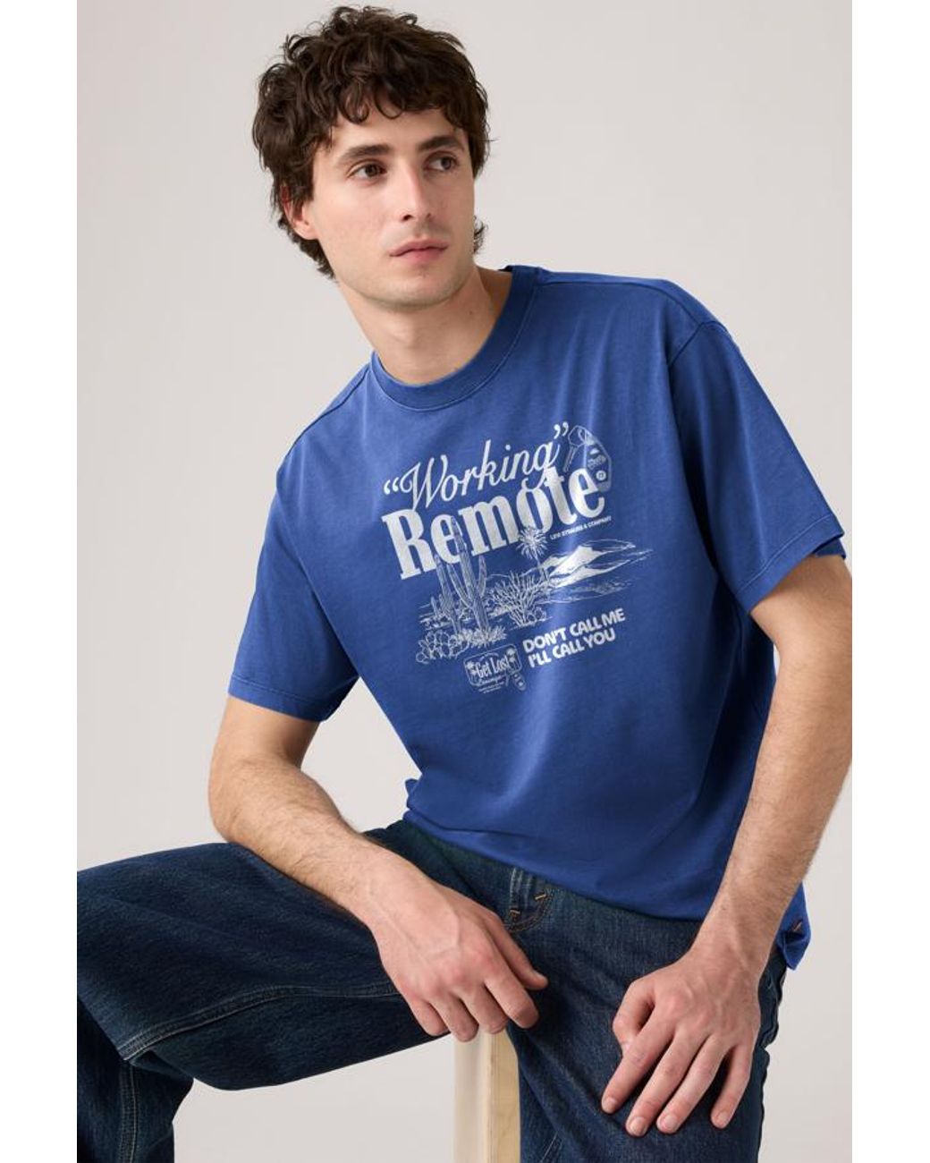Levi's Blue Graphic Vintage Fit Tee for men