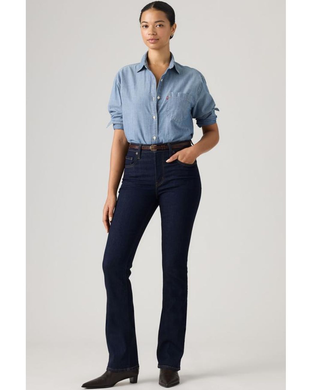 Levi's Blue 725 High Rise Bootcut Jeans